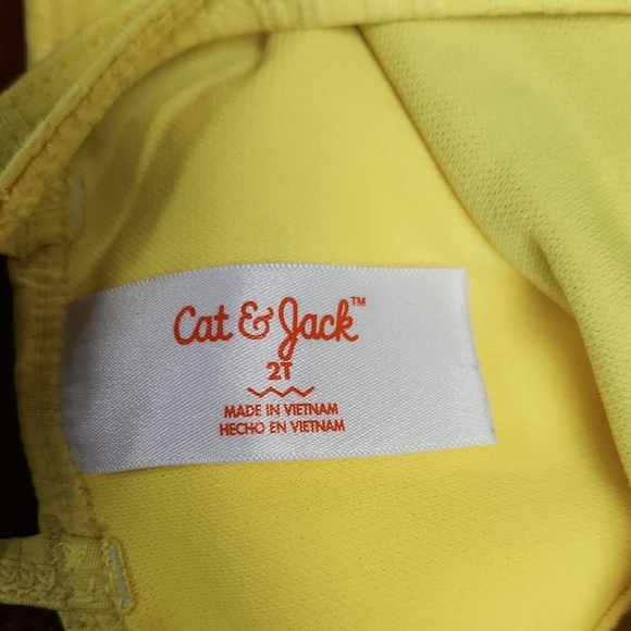Cat & Jack Vibrant Yellow Kids Bikini - Picture 3 of 3